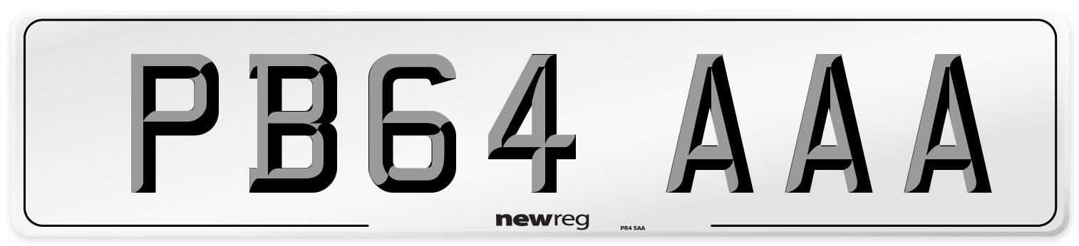 PB64 AAA Number Plate from New Reg